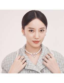 Necklace•Glam Ever X Akiiiko Co-Branded Merchandise  Bow pearl necklace 