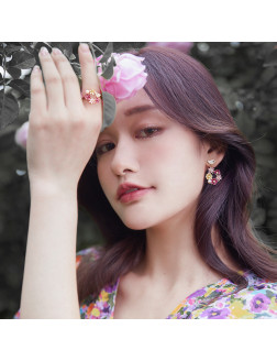Earrings•Birds and flowers series Garden Party Earrings