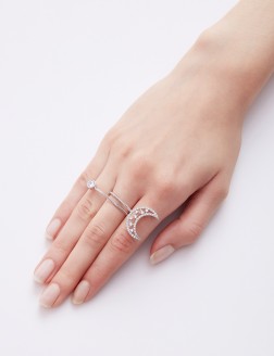 Ring•Moon&Star Collection   Sparkling Moon Ring