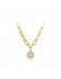 Necklace•Glam Ever X Chen Ran co-branded zircon series Woven chain pendant disc necklace 