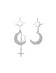 耳环•月亮系列 Asymmetrical star-moon earrings 不对称星月耳环